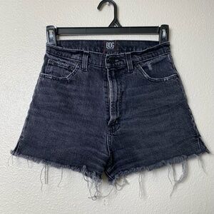 BDG Girlfriend High Rise Black Denim Cut Off Shorts Size 27